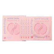 Box of Patchology Serve Chilled Rose Eye Gels 5 pairs on a white background