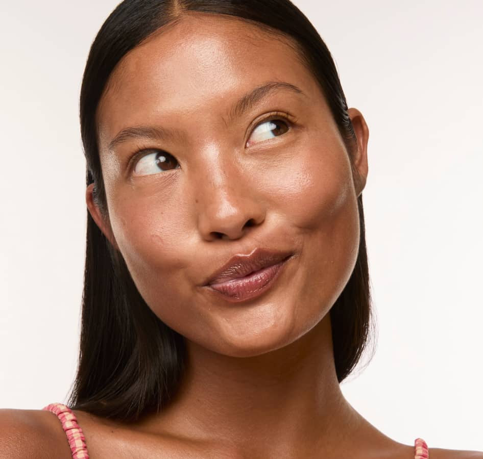 woman after using good day cleanser and serum