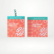 Holiday chocolate mug eye masks packaging on a clean white background, showing a single box with a striped straw and a stack of matching boxes.