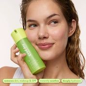 woman juice cleanser after use