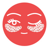 red sticker with eye want candy eye patches