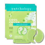 Hydrogel set depuffing and soothing under-eye gels with peptides, arnica, and cucumber for refreshed, revitalized skin.