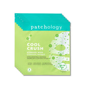 Pack of Patchology Cool Crush hydrogel masks on a white background