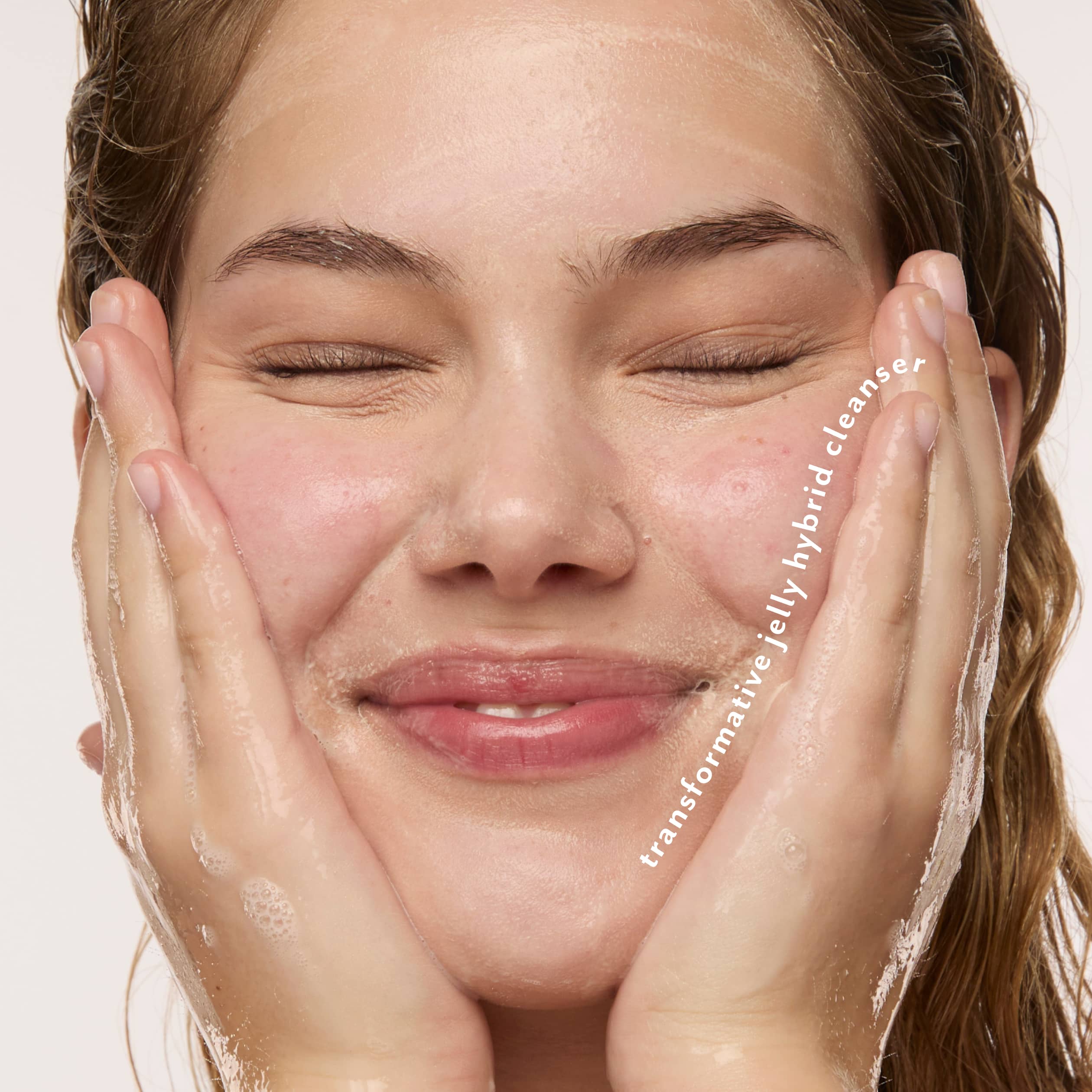 woman using juice cleanse with double cleanse makeup remover