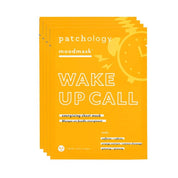 wake up call four pack of masks caffeine sheet mask increase circulation boost your glow morning sheet mask