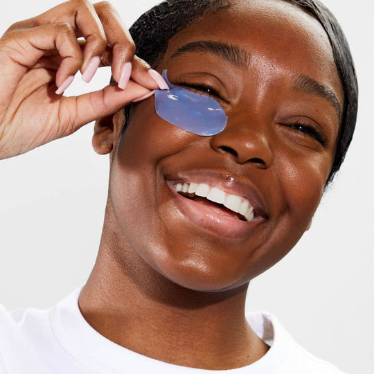 firming undereye masks on ice woman wearing close up firming smoothing