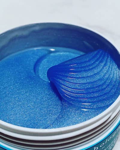 jar of patchology under eye gel patches restoring night eye pads