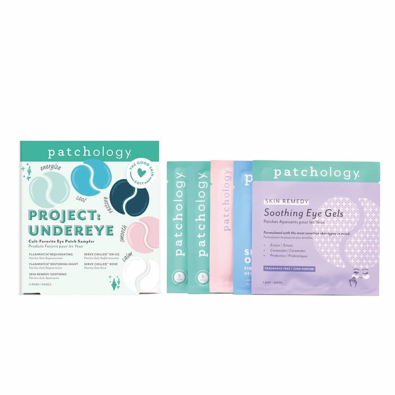 Eye mask kit with assorted Skin Remedy Soothing Eye Gels, multi-treatment set for hydrating, calming, and revitalizing under-eyes

