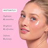 instantly hydrates and smoothes brightens and refreshes softens and plumps
