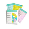 Patchology facial sheet masks hydrate soothe illuminate perfect weekend trio kit pack with white background