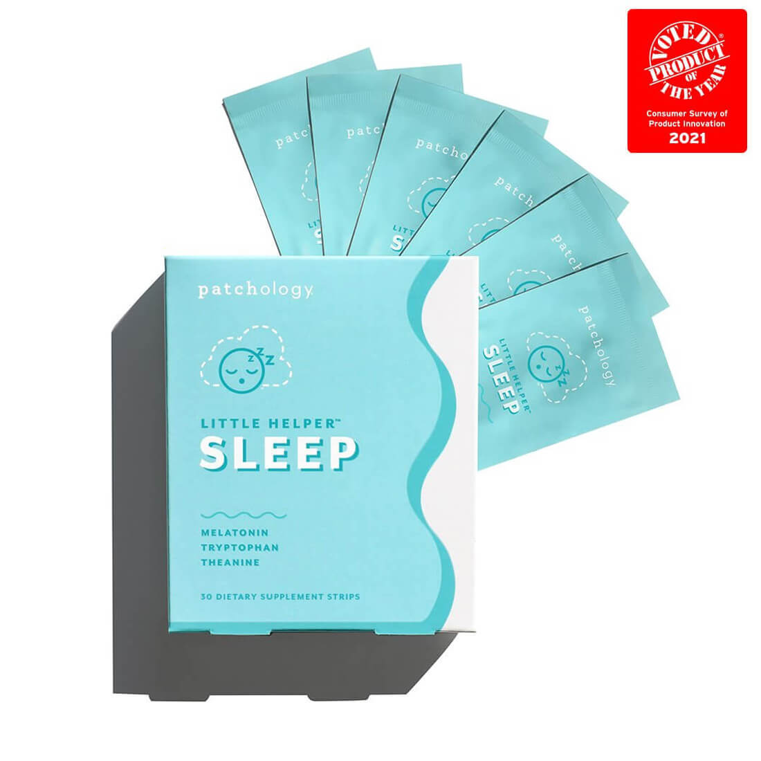 Little Helpers Sleep melatonin tryptophan theanine supplement strips award winning