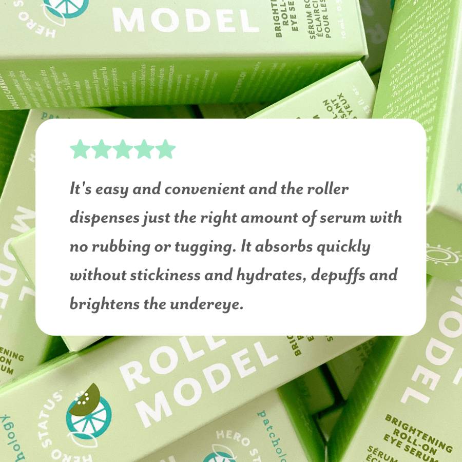 customer review - it's easy and convenient and the roller dispenses just the right amount of serum 